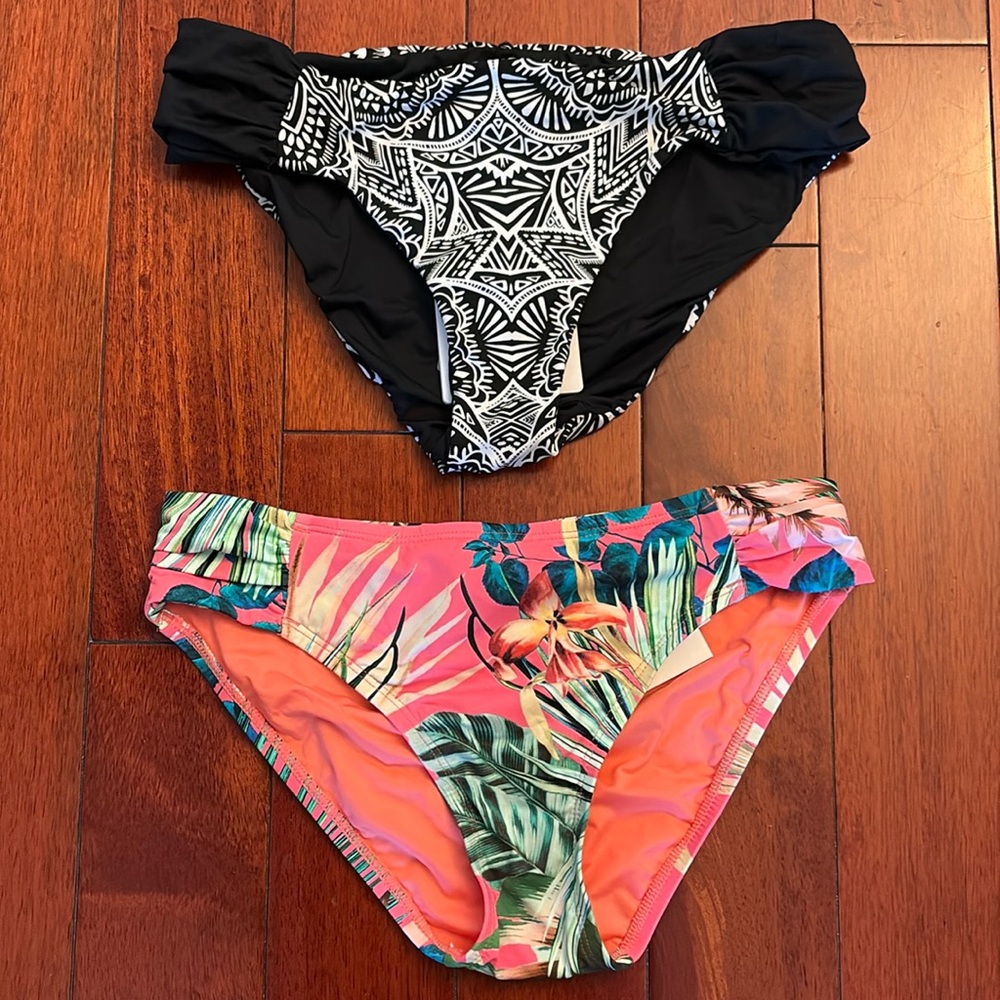2 La Blanca hipster bikini swim bottoms New